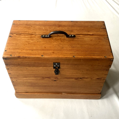 Vintage stripped pine box - vintage,