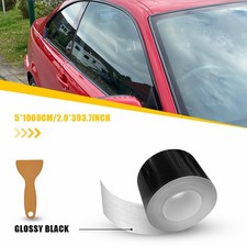 Gloss Black De-chroming Chrome Delete Tape 50MM x 10M Wrapping Vinyl Universal