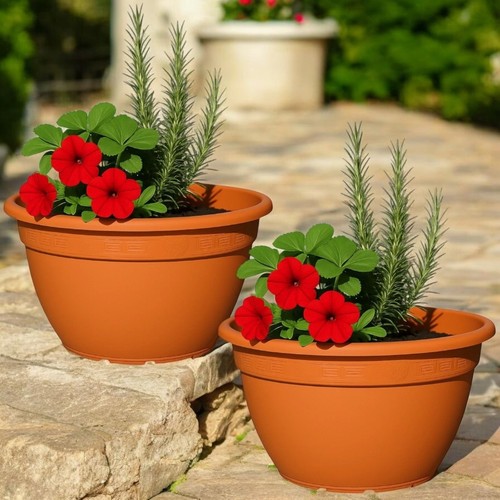 Terracotta oval garden - oval,