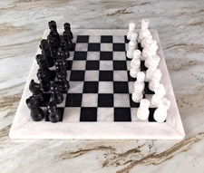 12" Marble Chess set, foam