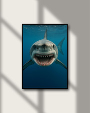 Great White Shark Jaws Poster Print | 4x6 11x17 24x36