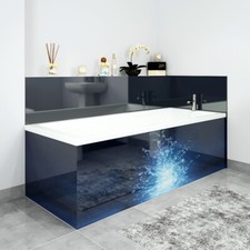 Bath Panels Printed on Acrylic - Deep Water Splash