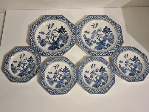 Set blue white willow - blue,