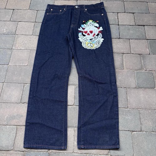Vintage y2k hardy jeans - ed,