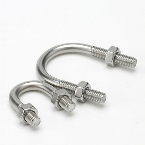Bolt with hex nuts - nuts, clamp