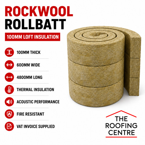 Rockwool rollbatt 100mm - 100mm, loft