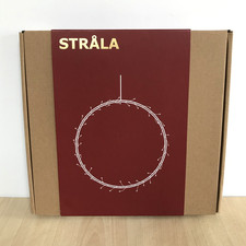 Ikea Strala Circular Light Wreath LED Battery Operated 27cm Christmas Decor New