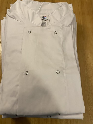 White long sleeve chef jackets - white,