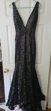 Jovani black sequin party