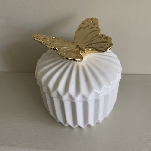 White ceramic butterfly - ceramic,