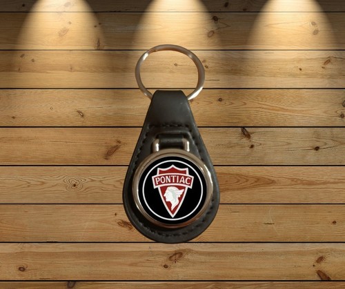 Pontiac leather key fob - leather,