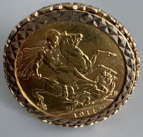 9ct gold ring with - ring, 1911
