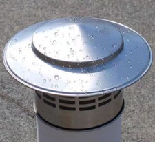 75-200mm Fireplace Chimney Caps Roof Cowl Metal Top UK Hat Flue Rain Cap Cover