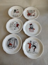 6 Liverpool Road Pottery ? Novelty Seaside Postcard Humour Cheeky Trinket Dishes