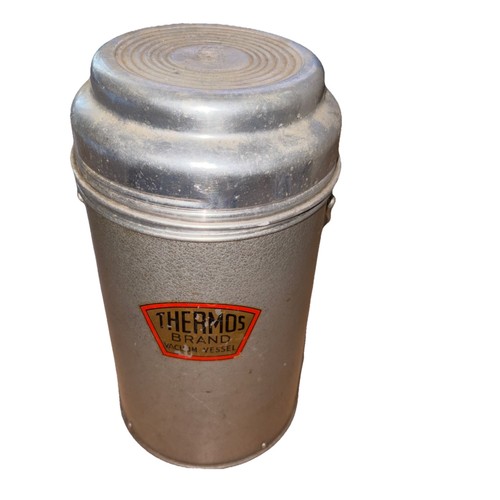 Vintage green thermos flask - vintage,