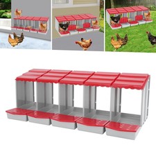 5-Compartment Chicken Nesting Box Chicken Laying Box with Egg Collection USA