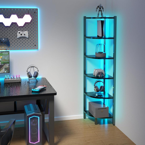 Corner shelf with led - 66",