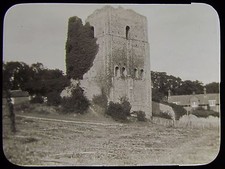 Glass Magic Lantern Slide WEST MALLING CASTLE KEEP C1900 PHOTO KENT 