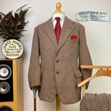 John Silver & Sons (42S) Fully Bespoke TWEED Houndstooth Shooting Hacking Suit