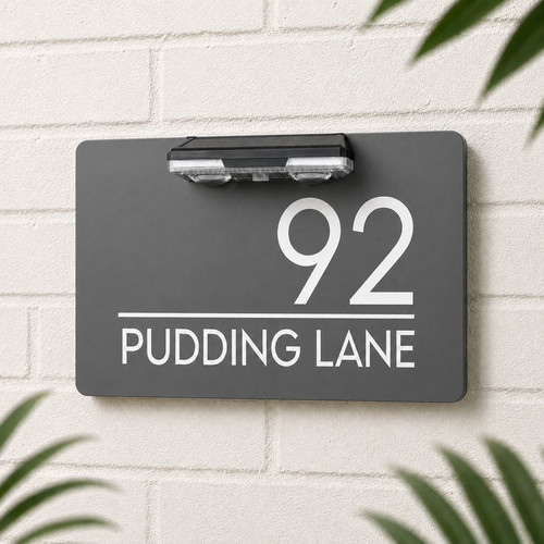 House number plaque - house,
