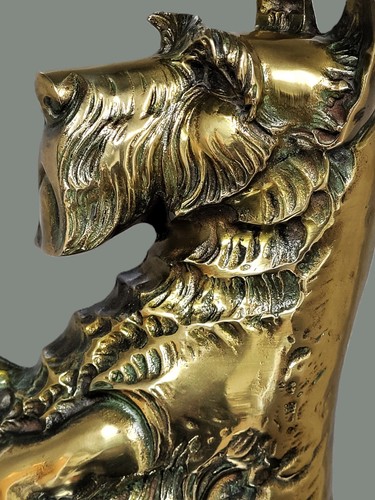 Extra large brass scottie - extra,