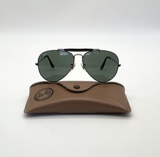 Occhiali da sole Bausch & Lomb Ray-Ban Aviatori Outdoorsman 62 neri vintage USA