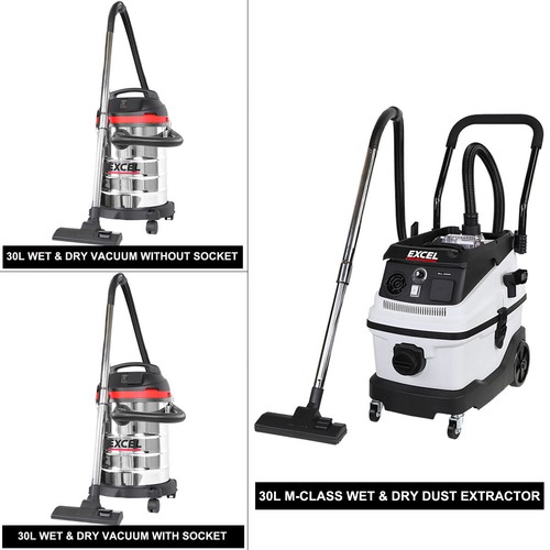 Excel 30l dust extractor wet - excel,