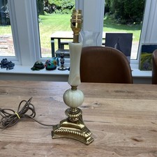 Onyx And Gilt Metal Lamp