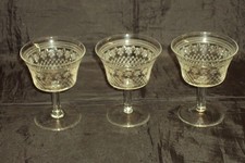 Set of 3 x Vintage Lady Hamilton Pall Mall Martini Cocktail Glasses