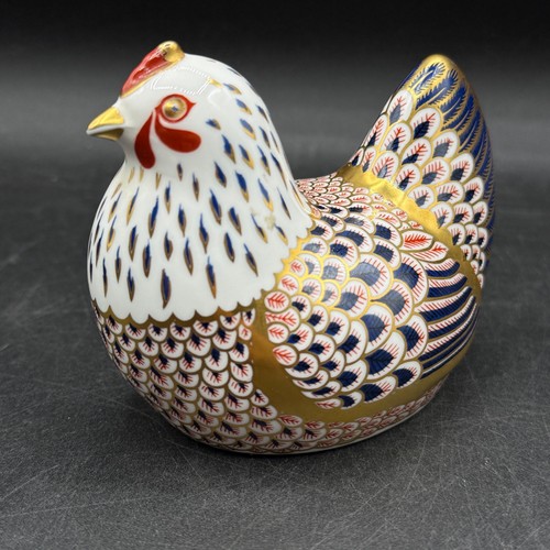 Vtg royal crown derby chicken - royal,