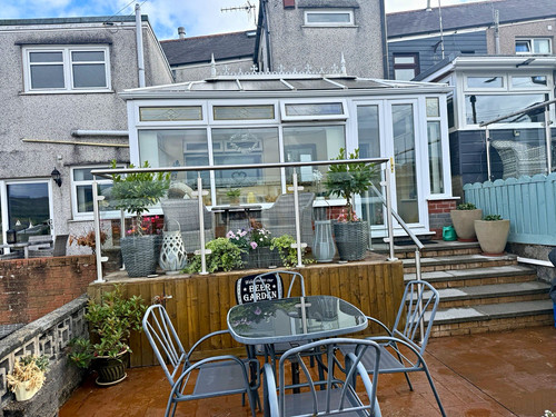 White framed conservatory - white, with