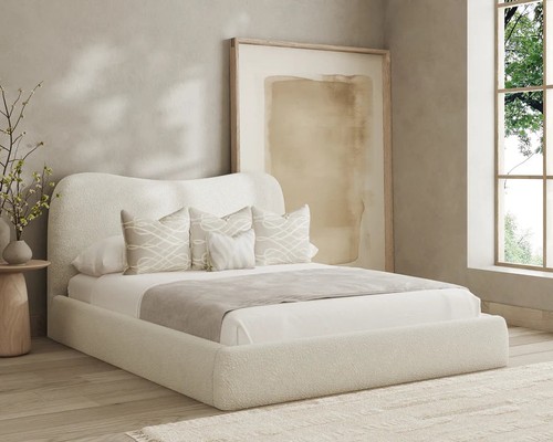 Teddy boucle bed frame - teddy, fabric