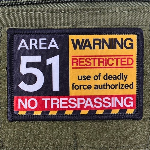 Area patch restricted sign - patch,
