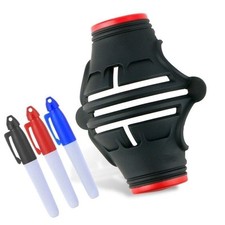 360° Ball Triple Track 3 Line Marker with Pen Golf Ball Marker Golf Mark Stencil