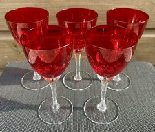 Stunning Vintage Set of 5 Red