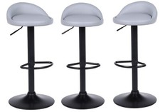 3 x Bar Stools Faux Leather