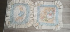 2 Vintage Peter Rabbit Frill Small Cushion Pillow Beatrix Potter Nursery Decor