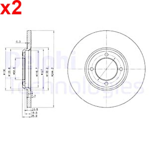 Brake disc delphi fits - brake,