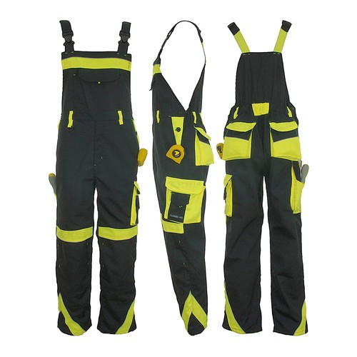 Vis grey yellow bib brace - grey-yellow, &