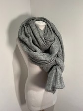 Joseph Large Scarf soft mohair shawl wrap woven large grey HUGE knit