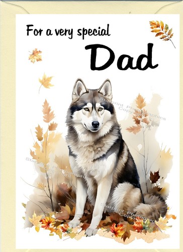 Siberian husky dog blank - blank, card