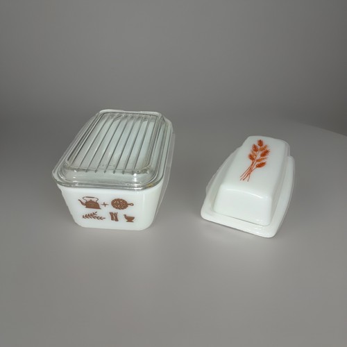 Vtg pyrex autumn harvest wheat - vtg,