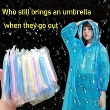 10x Disposable Unisex Rain