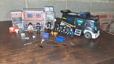 Playmobil 9360 Swat Van & 5421 Secret Play Box Police Station Used / Clearance