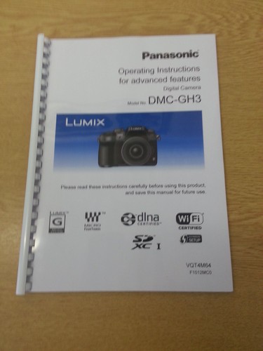 Panasonic dmc gh3 - dmc-gh3, user