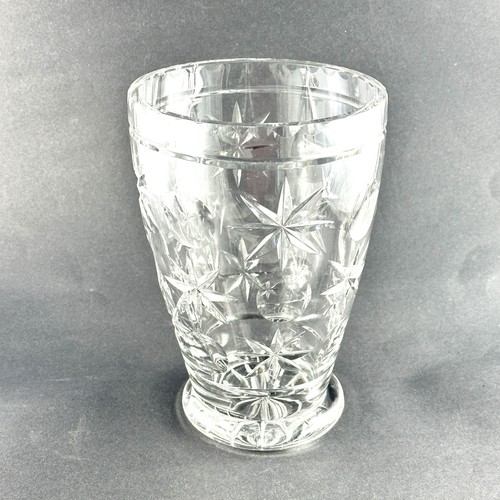 Vtg massive lead - cut, crystal