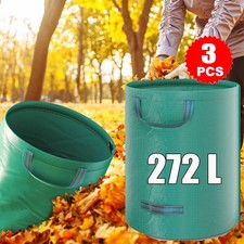 Extra Large Garden Waste Bags Refuse Heavy Duty Sacks Grass Rubbish 272L 3 pcs
