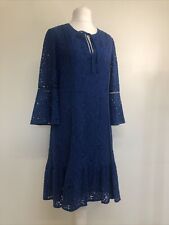 MAX & CO BY MAX MARA BLUE COLBALT MACRAMÉ DRESS SIZE 14 MOTHER OF THE BRIDE