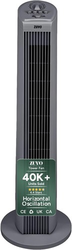 Tower fan grey black - fan, grey/black