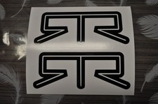 2 STICKERS RTR FORD MUSTANG V8, shelf PONY CAR 54x140mm each